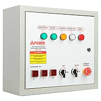 Бензиновый генератор A-iPower A11000TEAX в тихом зимнем кожухе 1600 RAL 7024 + блок автозапуска A-iPower 230В/400В 100А 8 ПИН