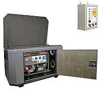 Генератор A-iPower A8000EAX в супертихом зимнем кожухе 1400SS RAL 7024 + блок автозапуска A-iPower 230 В, 50 А